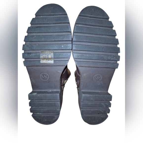 Michael Kors Brown Leather Logo Combat Boot Women's size 6 - Picture 4 of 12